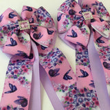 💙 Show Bows: Butterflies Purple/Pink