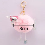 KeyChain / Bag Charm: Pom Pom Pets ~ Unicorn ~ Lavender