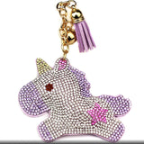 KeyChain / Bag Charm: Sparkle Unicorn - Chonky - Lavender