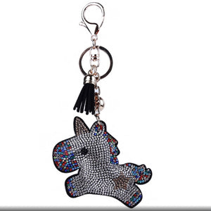 💝 KeyChain / Bag Charm: Sparkle Unicorn - Chonky - Black