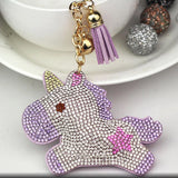 KeyChain / Bag Charm: Sparkle Unicorn - Chonky - Lavender
