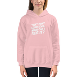 Youth Hoodie: That Pony Looks Evil ~ NEW