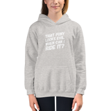 Youth Hoodie: That Pony Looks Evil ~ NEW