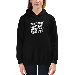 Youth Hoodie: That Pony Looks Evil ~ NEW