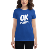 Women's short sleeve t-shirt: ok ponies