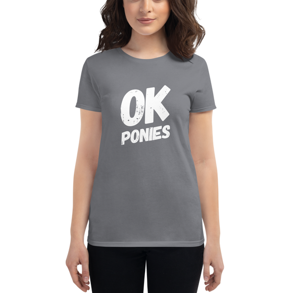 Women's short sleeve t-shirt: ok ponies