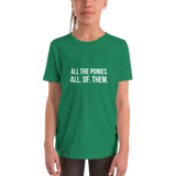 Youth Tee: All The Ponies